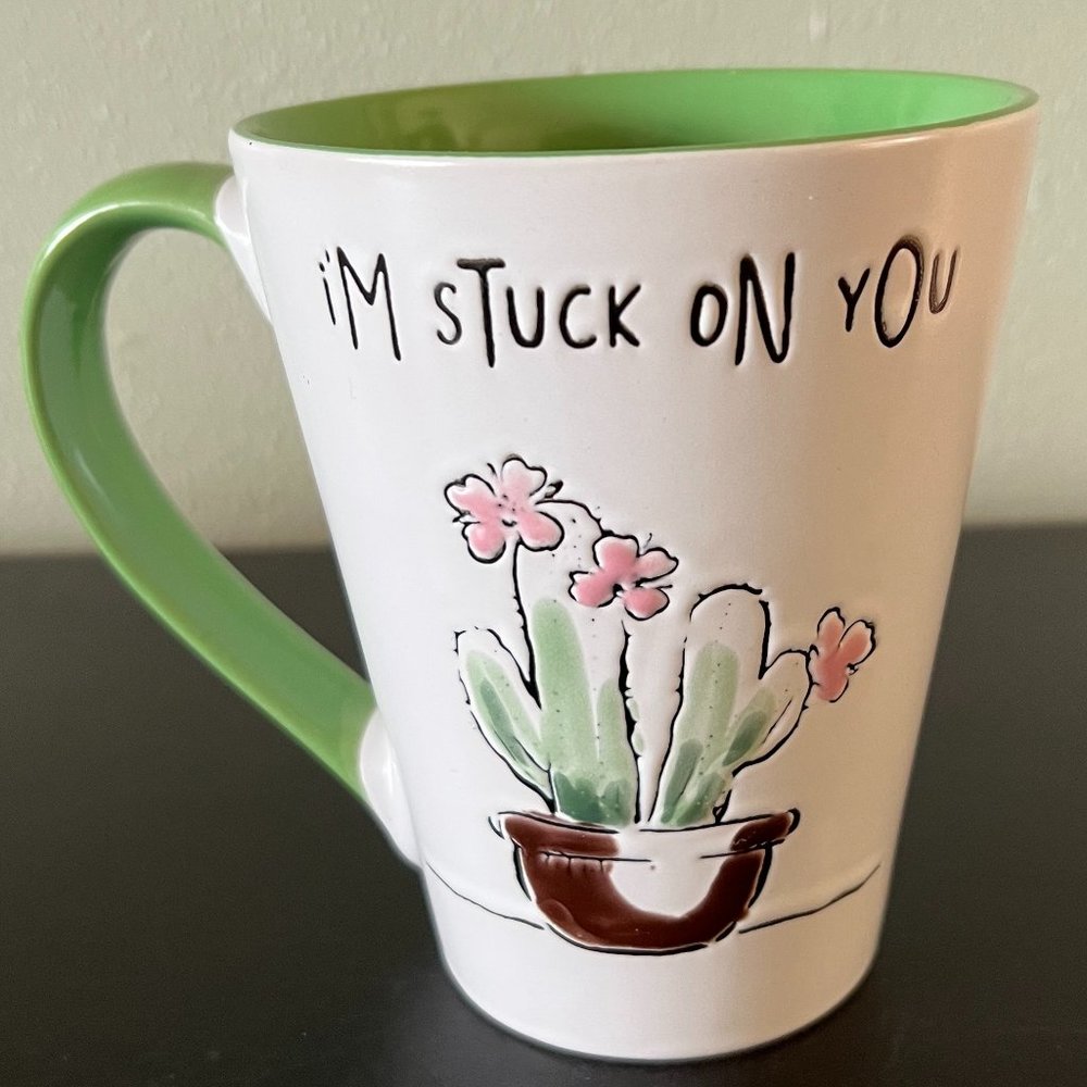 Certified International Daphne Brissonnet I’M STUCK ON YOU Embossed Mug Cacti
